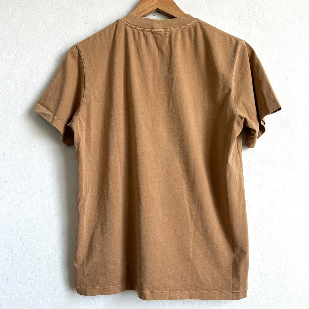 Anine Bing Hudson T-Shirt Tee Small Crewneck Short Sleeve Solid Mustard - Picture 6 of 9